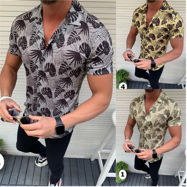 men's casual shirts 3d printed summer fashion movement lapel short-sleeve male blouses, White;black
men's casual shirts 3d printed summer fashion movement lapel short-sleeve male blouses, White;black