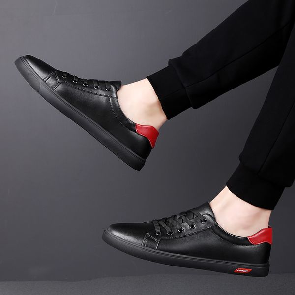 men shoes casual comfortable loafers fashion lace-up quality genuine leather shoes outdoor lace up men snekers men's flat, Black
men shoes casual comfortable loafers fashion lace-up quality genuine leather shoes outdoor lace up men snekers men's flat, Black