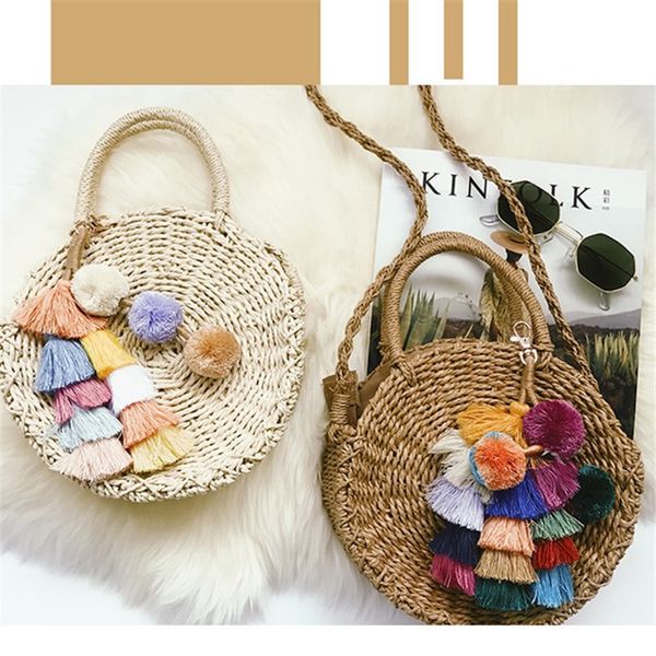 new women handmade round beach shoulder bag bali circle straw bags summer woven rattan handbags women messenger bag popular
new women handmade round beach shoulder bag bali circle straw bags summer woven rattan handbags women messenger bag popular