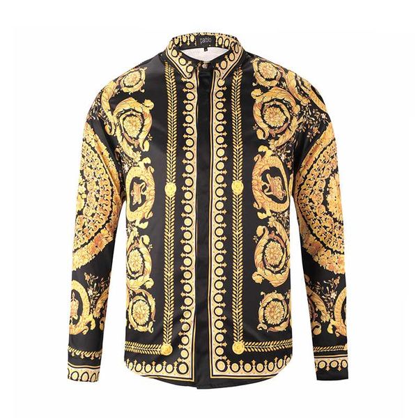 long sleeve button down dress shirt luxury men flower dress shirt printed 3d slim fit male long sleeve shirts, White;black
long sleeve button down dress shirt luxury men flower dress shirt printed 3d slim fit male long sleeve shirts, White;black