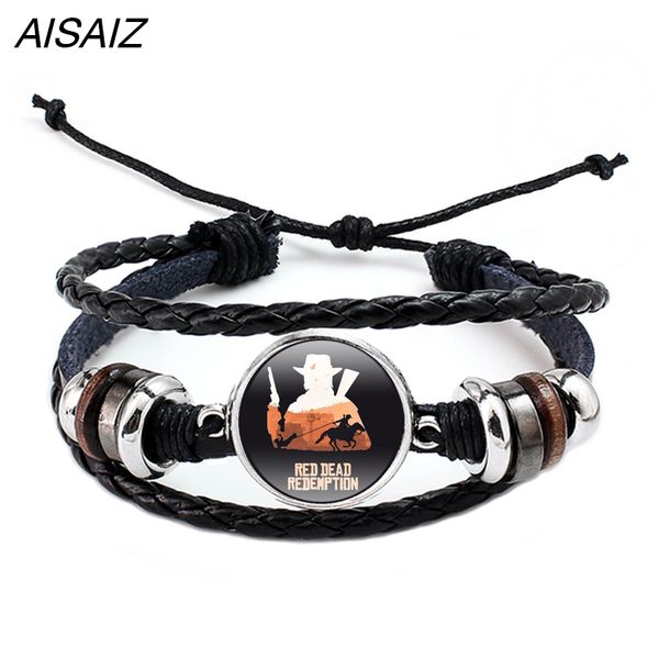 game red dead redemption 2 bracelet adjustable id multi-layer leather rope weave bracelets gift for man boy fashion bracelet, Black
game red dead redemption 2 bracelet adjustable id multi-layer leather rope weave bracelets gift for man boy fashion bracelet, Black