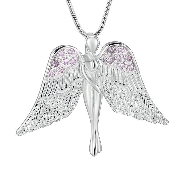 lkj10083 inlay shiny zircon guardian angel cremation jewelry for ashes of loved one memorial urn necklace women keepsake pendant, Silver
lkj10083 inlay shiny zircon guardian angel cremation jewelry for ashes of loved one memorial urn necklace women keepsake pendant, Silver