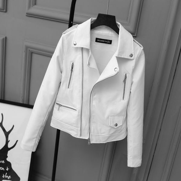 women's leather & faux 2021 women biker black pu jacket soft punk outwear casual motor white spring autumn korean
women's leather & faux 2021 women biker black pu jacket soft punk outwear casual motor white spring autumn korean