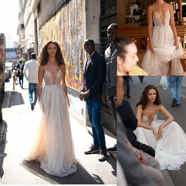 bohemian lia martinez a line wedding dresses spaghetti sleeveless applique tulle sequins wedding gowns sweep train robe de mariée, White
bohemian lia martinez a line wedding dresses spaghetti sleeveless applique tulle sequins wedding gowns sweep train robe de mariée, White