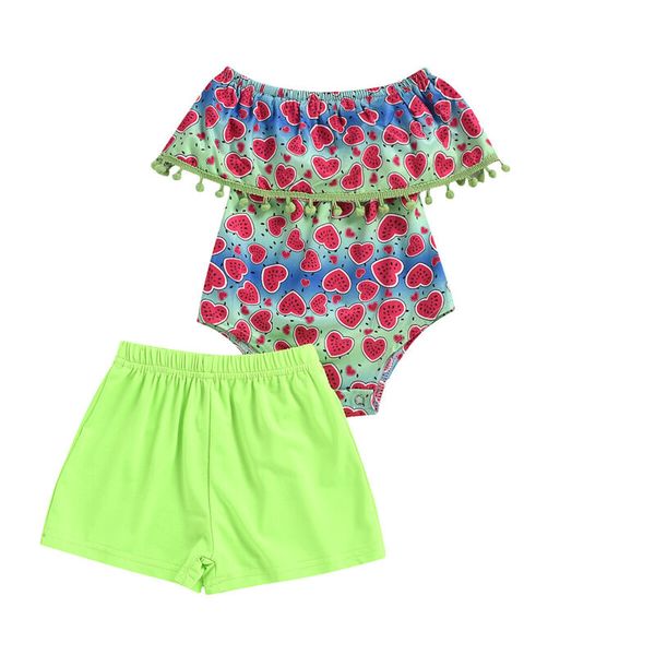 0-18m newborn baby girls clothes summer toddler baby girls sunsuit clothes watermelon print + solid pants 2pcs outfits set, White
0-18m newborn baby girls clothes summer toddler baby girls sunsuit clothes watermelon print + solid pants 2pcs outfits set, White