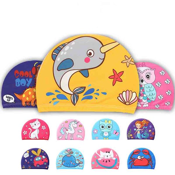 children elastic cartoon printed swimming caps sports pool cute bathing swim hat for children/kids/boys/babys swimming capsaa353
children elastic cartoon printed swimming caps sports pool cute bathing swim hat for children/kids/boys/babys swimming capsaa353