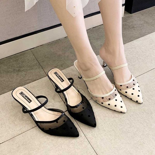 summer breathable dot lace mules shoes women pointed toe slippers sandals women high heel closed toe sandals black beige
summer breathable dot lace mules shoes women pointed toe slippers sandals women high heel closed toe sandals black beige