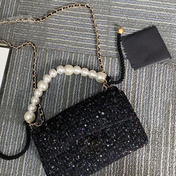 fashion and 2020 summer tweed pearl flap shoulder bag 19 cm women's medium pearl chain handbag
fashion and 2020 summer tweed pearl flap shoulder bag 19 cm women's medium pearl chain handbag
