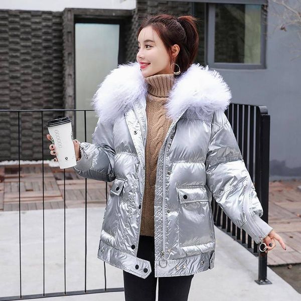 2019 winter women big natural sheep fur collar white duck down jacket female loose thick warm down coat waterproof parka m01, Black
2019 winter women big natural sheep fur collar white duck down jacket female loose thick warm down coat waterproof parka m01, Black