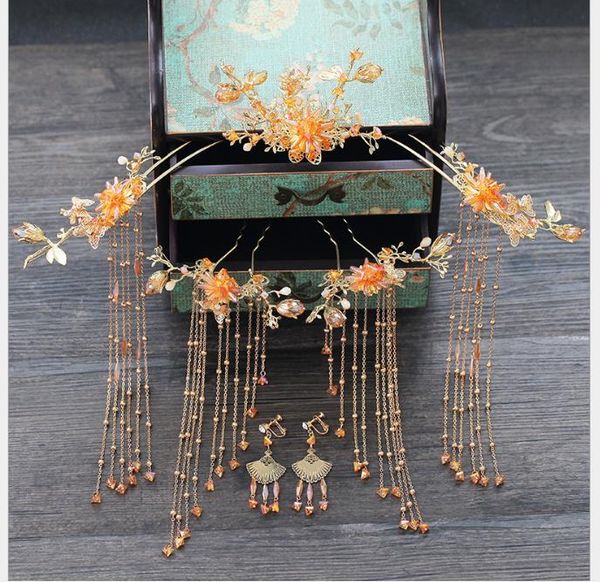 chinese phoenix crown costume, hairpin and shake hair accessories for wedding ceremony and toast, Slivery;golden
chinese phoenix crown costume, hairpin and shake hair accessories for wedding ceremony and toast, Slivery;golden