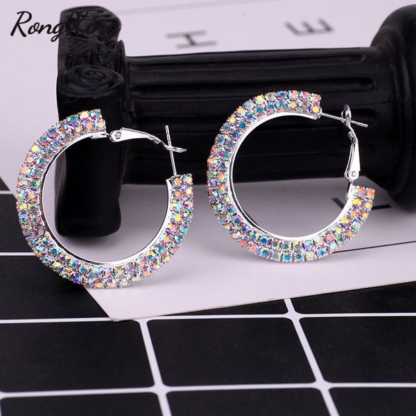 rongxing vintage red/blue/white/rainbow zircon round hoop earrings for women silver color circle earrings ladies party jewelry, Golden;silver
rongxing vintage red/blue/white/rainbow zircon round hoop earrings for women silver color circle earrings ladies party jewelry, Golden;silver