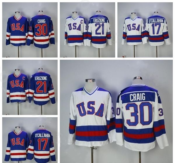 1980 usa ice hockey college 30 jim craig jersey men vintage 21 mike eruzione 17 jack ocallahan blue white away home all stitched, Black;red
1980 usa ice hockey college 30 jim craig jersey men vintage 21 mike eruzione 17 jack ocallahan blue white away home all stitched, Black;red