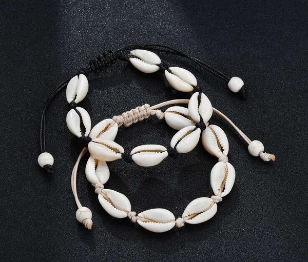 handmade natural seashell hand knit bracelet shell bracelets women accessories beaded strand bracelet friend gifts gb847, Golden;silver
