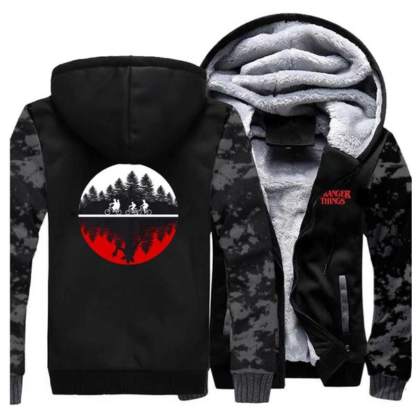 the strange things men thick winter warm jacket horror male hoodie eleven girl thicken upside down two worlds sportsear jackets, Black
the strange things men thick winter warm jacket horror male hoodie eleven girl thicken upside down two worlds sportsear jackets, Black