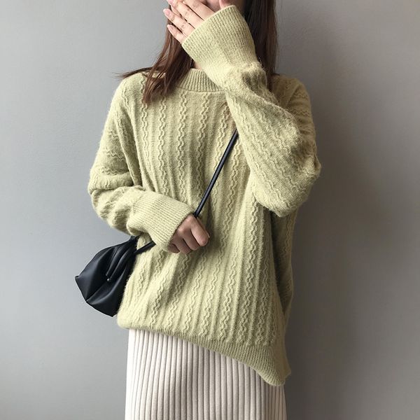 winter autumn women pullover sweaters loose thick jumper knitwear solid soft casual basic sweaters femme maxi, White;black
winter autumn women pullover sweaters loose thick jumper knitwear solid soft casual basic sweaters femme maxi, White;black