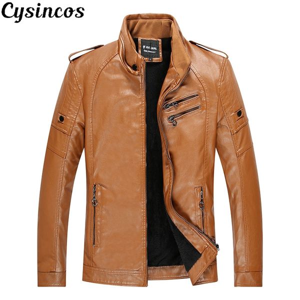 cysincos men's leather jacket winter slim fashion mens solid pu jackets brand clothing male stand motorcycle jacket dropshipping, Black
cysincos men's leather jacket winter slim fashion mens solid pu jackets brand clothing male stand motorcycle jacket dropshipping, Black