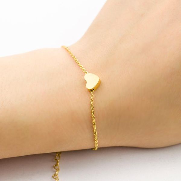 minimal heart bracelets for women dainty jewelry stainless steel gold color lucky charm bracelet femme bff friendship gifts, Black
minimal heart bracelets for women dainty jewelry stainless steel gold color lucky charm bracelet femme bff friendship gifts, Black