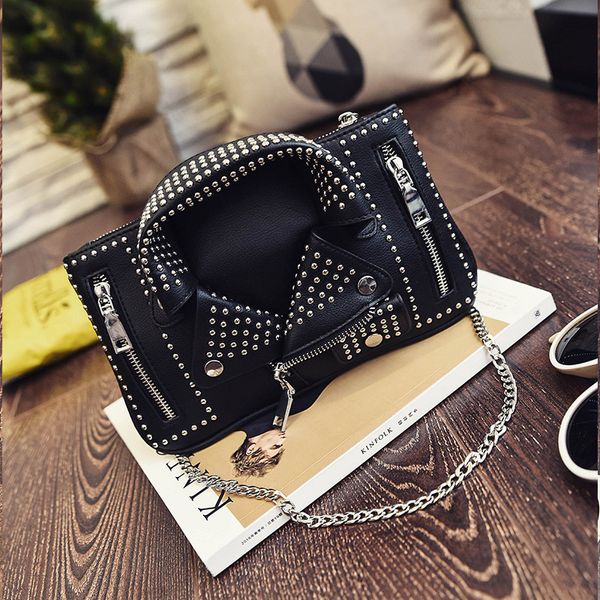 mini black jacket bag designer women messenger bags black and pink rivets shoulder bag for women chain crossbody bags
mini black jacket bag designer women messenger bags black and pink rivets shoulder bag for women chain crossbody bags