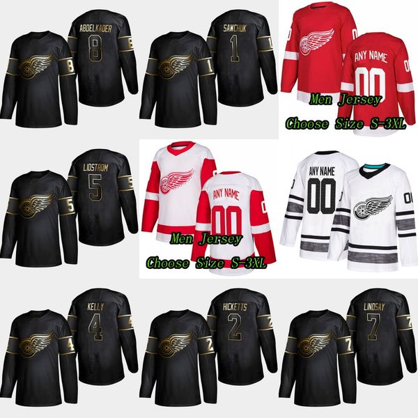 8 Justin Abdelkader 2019 Golden Edition Detroit Red Wings 4 Red Kelly 2 Joe Hicketts 7 Ted Lindsay 1 Terry Sawchuk 5 Nicklas Lidstrom Jersey
8 Justin Abdelkader 2019 Golden Edition Detroit Red Wings 4 Red Kelly 2 Joe Hicketts 7 Ted Lindsay 1 Terry Sawchuk 5 Nicklas Lidstrom Jersey