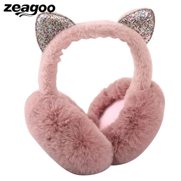 women cartoon cat ears design windproof warm women, girl sequined casual fall and winter adjustable earmuffs, Blue;gray
women cartoon cat ears design windproof warm women, girl sequined casual fall and winter adjustable earmuffs, Blue;gray