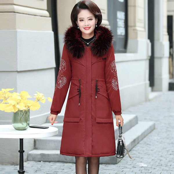 women's down & parkas winter jacket big fur thick slim long embroidery coat fashion hooded female cotton padded outerwear, Black
women's down & parkas winter jacket big fur thick slim long embroidery coat fashion hooded female cotton padded outerwear, Black