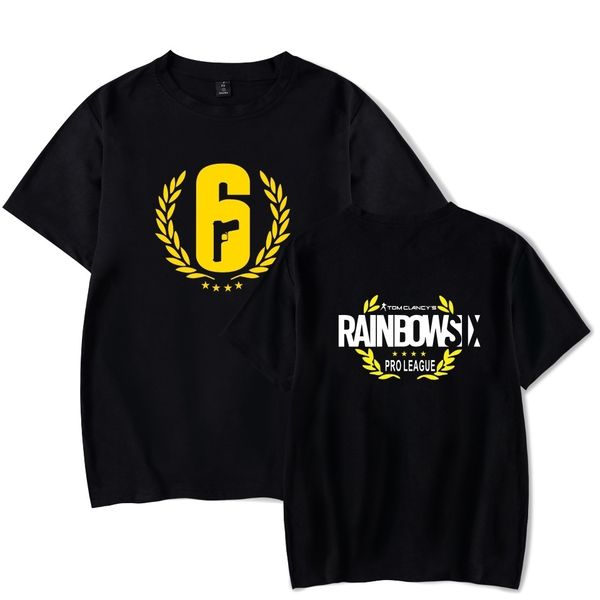 rainbow six siege rainbow 6 number game men's wear round neck short sleeve t pity, Black
rainbow six siege rainbow 6 number game men's wear round neck short sleeve t pity, Black