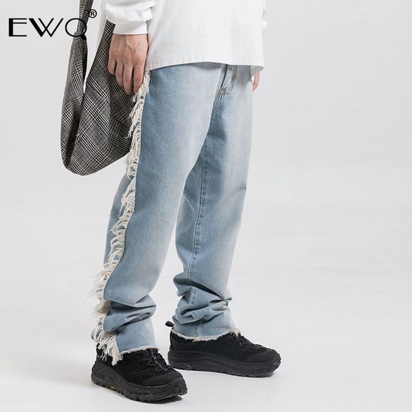 ewq / men's denim trousers 2020 spring summer new tassel side patchwork jean male high street fashion new casual pants 9y502, Blue
ewq / men's denim trousers 2020 spring summer new tassel side patchwork jean male high street fashion new casual pants 9y502, Blue