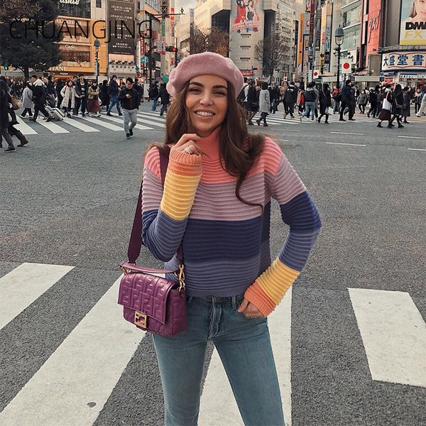 casual pullover winter knitted sweater women 2019 turtleneck striped long sleeve sweater ladies fashion cute streetwear sweaters, White;black
casual pullover winter knitted sweater women 2019 turtleneck striped long sleeve sweater ladies fashion cute streetwear sweaters, White;black