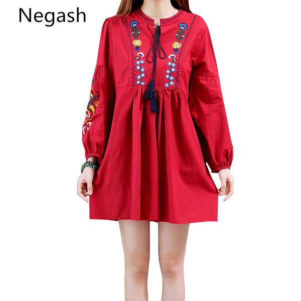 new arrival embroidered floral women dress fresh mini dress vintage female ethic boho vesdido mori girl, Black;gray
new arrival embroidered floral women dress fresh mini dress vintage female ethic boho vesdido mori girl, Black;gray