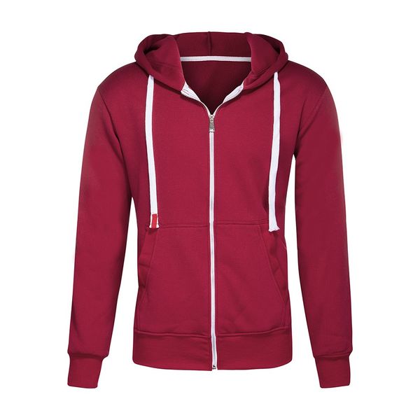 men's hooded sweatshirt plus size long sleeve pure color zipper pullover hooded sweatshirt moletom masculino com capuz y6, Black
men's hooded sweatshirt plus size long sleeve pure color zipper pullover hooded sweatshirt moletom masculino com capuz y6, Black