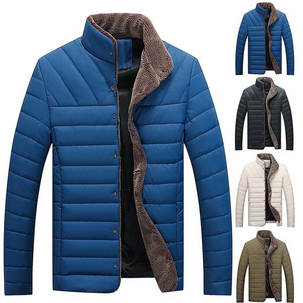 2019 men casual parka solid color winter men fashion patchwork cotton slim fit coat thick warm homme's button jacket, Black
2019 men casual parka solid color winter men fashion patchwork cotton slim fit coat thick warm homme's button jacket, Black