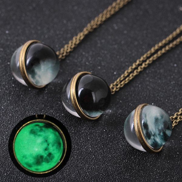 retro double sided glass ball time gem luminous moon pendant necklace for women fashion 2020, Silver
retro double sided glass ball time gem luminous moon pendant necklace for women fashion 2020, Silver