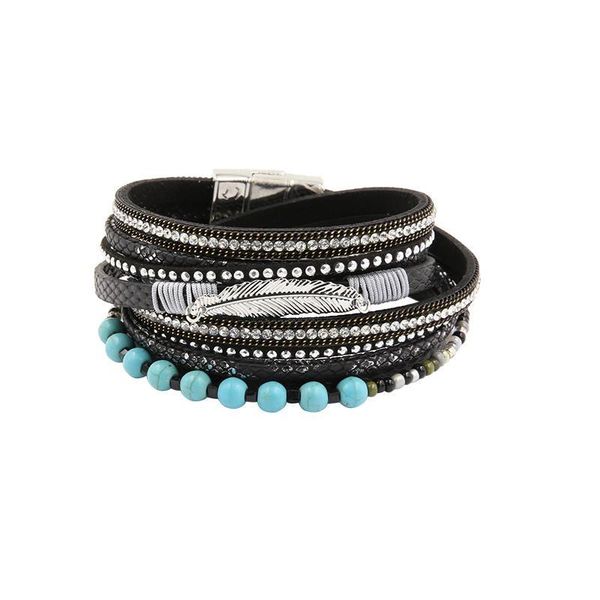 bracelet pu leather bracelets&bangles for women multi rows leaf pulseira de couro long crystal set beads magnetic pulseras mujer, Golden;silver
bracelet pu leather bracelets&bangles for women multi rows leaf pulseira de couro long crystal set beads magnetic pulseras mujer, Golden;silver