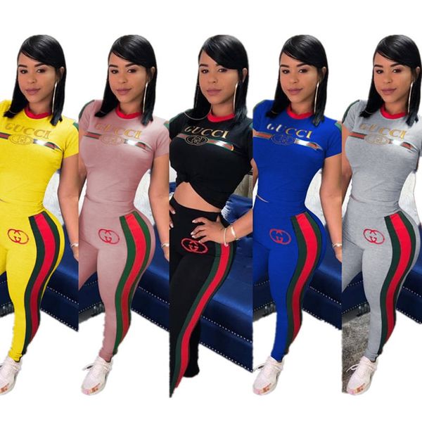women designer brand two piece set tracksuit outfit gym t-shirt pants crew neck short sleeve bodycon leggings summer clothing plus size 415, Black;gray
women designer brand two piece set tracksuit outfit gym t-shirt pants crew neck short sleeve bodycon leggings summer clothing plus size 415, Black;gray