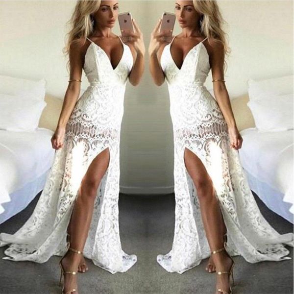 2020 beach lace split side prom dresses spaghetti straps mermaid long sleeveless bridal party gowns plus size evening dress bc2316
2020 beach lace split side prom dresses spaghetti straps mermaid long sleeveless bridal party gowns plus size evening dress bc2316