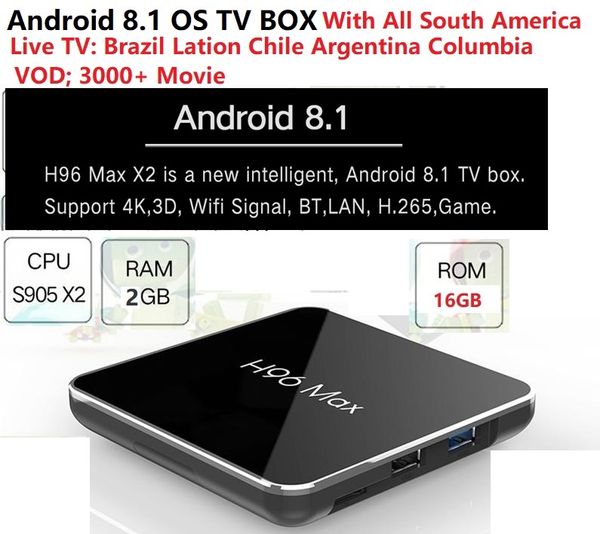 Five IPTV for brazil iptv with all channels of South America Brazilian Latino Columbia H96Max X2 Android 8.1 tv box support 4K 5.8G WIFI
Five IPTV for brazil iptv with all channels of South America Brazilian Latino Columbia H96Max X2 Android 8.1 tv box support 4K 5.8G WIFI