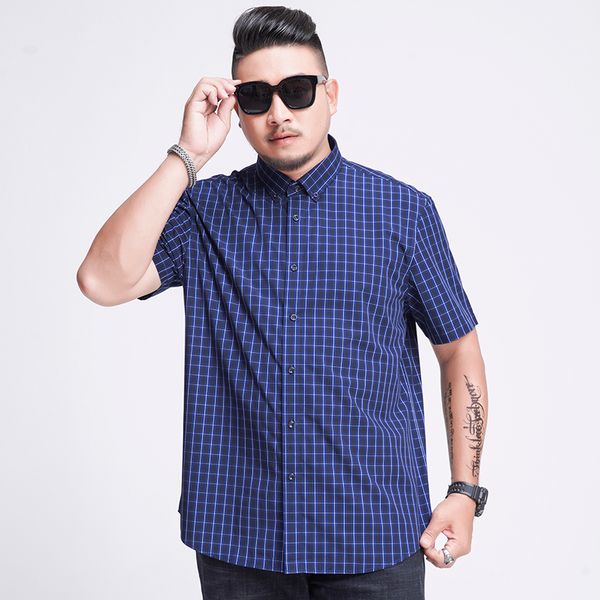 2020 summer short sleeve mens shirts large size fashion loose classic plaid business casual shirt male brand clothes 6xl 7xl 8xl, White;black
2020 summer short sleeve mens shirts large size fashion loose classic plaid business casual shirt male brand clothes 6xl 7xl 8xl, White;black