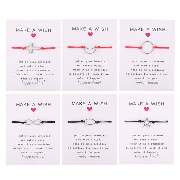 moon star round cross bracelet couples friendship bff gift adjustable rope make a wish bracelet for women, Black
moon star round cross bracelet couples friendship bff gift adjustable rope make a wish bracelet for women, Black