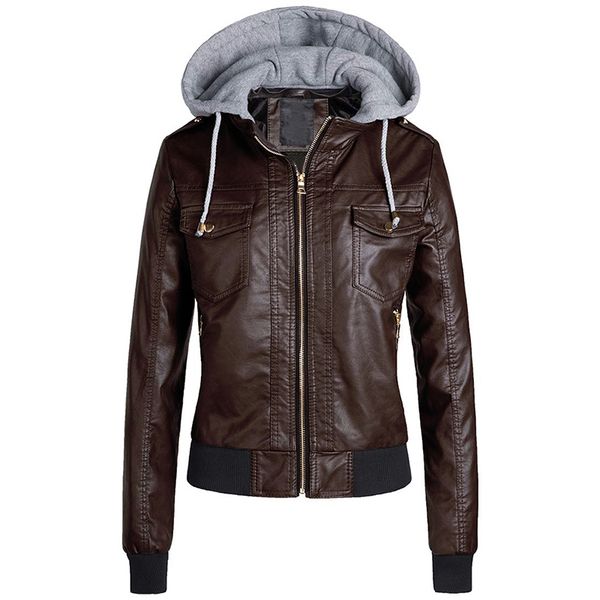 faux leather jacket women winter autumn moto motorcycle biker jackets coat hoodies casual outerwear pu hooded jacket plus size, Black
faux leather jacket women winter autumn moto motorcycle biker jackets coat hoodies casual outerwear pu hooded jacket plus size, Black