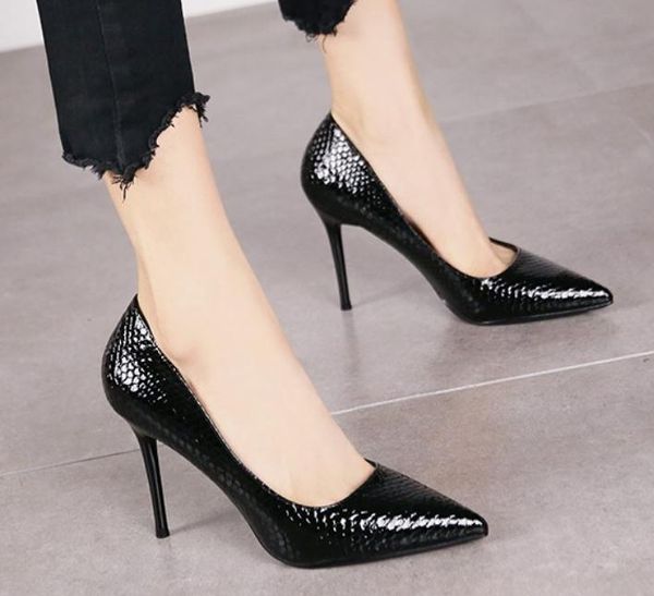 2019 women's shoes in spring and autumn with new style high heel fine heel pointed end @50, Black
2019 women's shoes in spring and autumn with new style high heel fine heel pointed end @50, Black