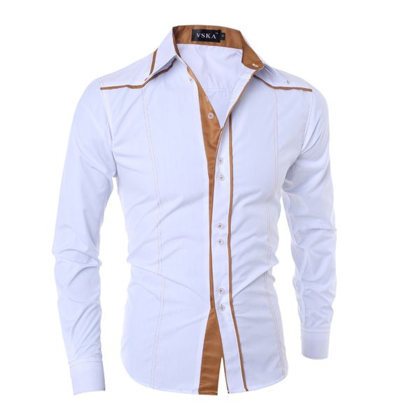 2018 new listing business slim casual long-sleeved dress shirt men's brand stripe decoration fashion solid color shirt -xxl, White;black
2018 new listing business slim casual long-sleeved dress shirt men's brand stripe decoration fashion solid color shirt -xxl, White;black