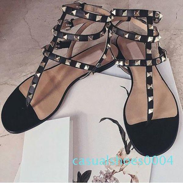 2020 color rivets spiked gladiator flat sandals stones studded flip sandal big size designer women's shoes summer ac04, Black
2020 color rivets spiked gladiator flat sandals stones studded flip sandal big size designer women's shoes summer ac04, Black