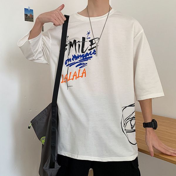 men summer t-shirt new arrival cool letter pattern half sleeve men t-shirt round neck cotton plus size casual m-3xl, White;black
men summer t-shirt new arrival cool letter pattern half sleeve men t-shirt round neck cotton plus size casual m-3xl, White;black