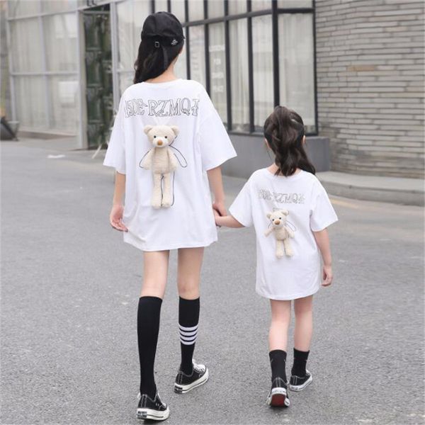 summer family cotton t-shirt girls long mommy and me cartoon bear shirts for mother daughter matching clothes send bear, Blue
summer family cotton t-shirt girls long mommy and me cartoon bear shirts for mother daughter matching clothes send bear, Blue