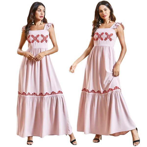 ethnic clothing plus size bohemian maxi dress kaftan women summer strap dresses embroidery pleated long party gown sleeveless vestidos, Red
ethnic clothing plus size bohemian maxi dress kaftan women summer strap dresses embroidery pleated long party gown sleeveless vestidos, Red