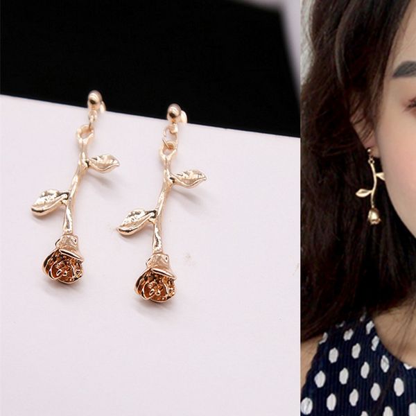 e0308 new arrival vintage champagne rose drop earrings women flower earrings statement ear jewelry exquisite gift ing, Silver
e0308 new arrival vintage champagne rose drop earrings women flower earrings statement ear jewelry exquisite gift ing, Silver