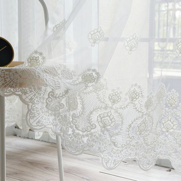 korean pure white lace embroidered voile curtain for living room bedroom embroidered sheer tulle window treatment panel ad324d3
korean pure white lace embroidered voile curtain for living room bedroom embroidered sheer tulle window treatment panel ad324d3