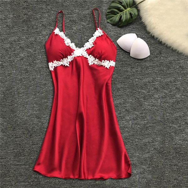 women's satin silk nightdress lingerie pajamas sling pajamas pour femmes pijama mujer roupa para casa d4, Blue;gray
women's satin silk nightdress lingerie pajamas sling pajamas pour femmes pijama mujer roupa para casa d4, Blue;gray
