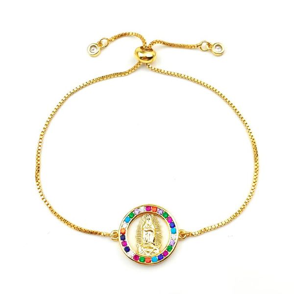 cz virgin mary bracelets chain adjustable round charm bracelet women jewelry 24k gold religious bracelet christian multi zircon, Golden;silver
cz virgin mary bracelets chain adjustable round charm bracelet women jewelry 24k gold religious bracelet christian multi zircon, Golden;silver