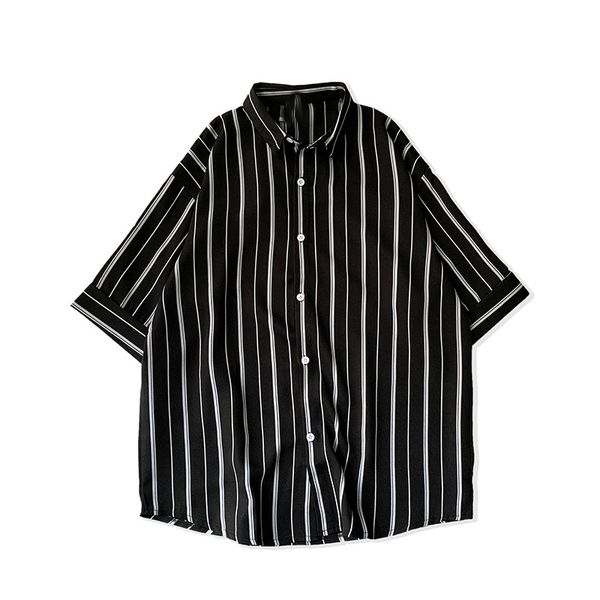 men's casual shirts stripe printing summer 2021 streetwear plus size hip hop style mens blouse hawaiian shirt men chemise homme, White;black
men's casual shirts stripe printing summer 2021 streetwear plus size hip hop style mens blouse hawaiian shirt men chemise homme, White;black
